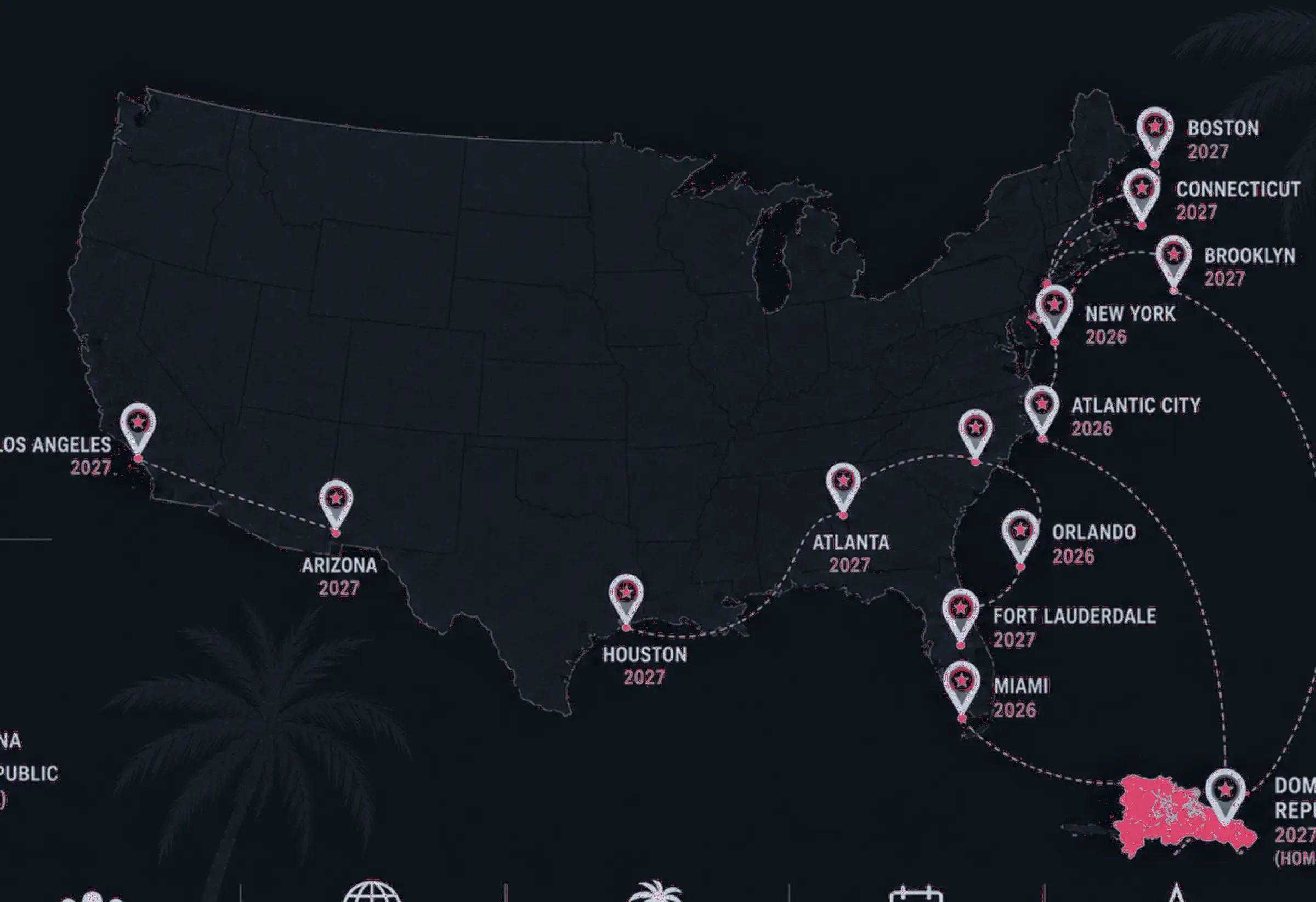 Dembow Con Mangú multi-city tour and expansion map